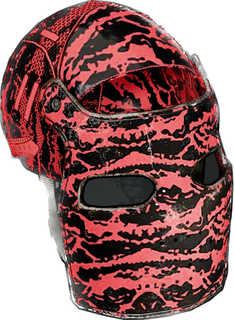 Red Tigerstripe Metal Facemask