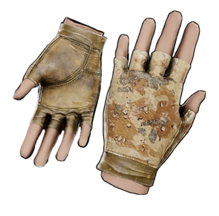 Desert Camo Leather Gloves