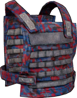 Crimson Colbalt Camo Metal Chestplate