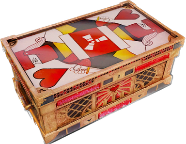 Queen of Hearts Large Wood Box