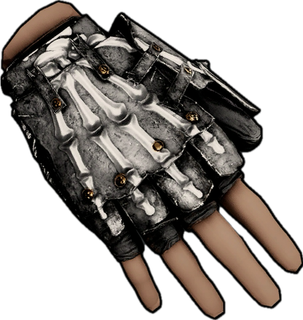 Gothic Skeleton Roadsign Gloves