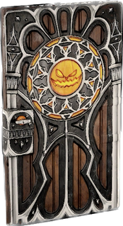Evil Pumpkin Sheet Metal Door
