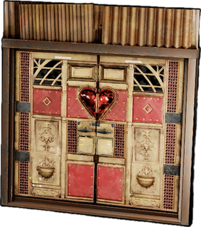 Queen of Hearts Sheet Metal Double Door