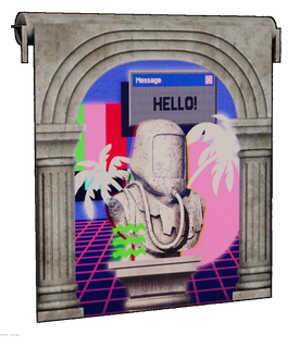 Vaporwave Garage Door