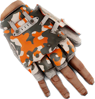 Orange Camo Roadsign Gloves