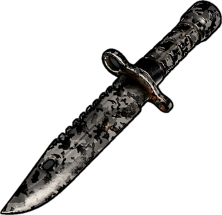 Dark Camo Combat Knife
