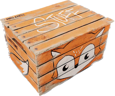 Animal Party Wood Storage Box