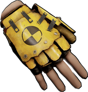 Crash Dummy Roadsign Gloves