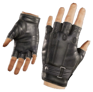Pinstripe Leather Gloves