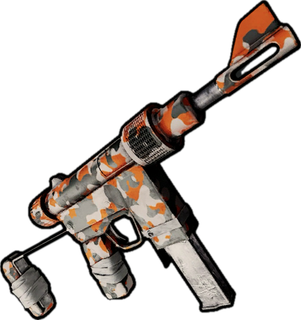 Orange Camo Custom SMG