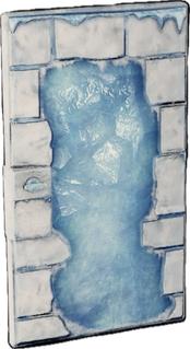Icy Sheet Metal Door
