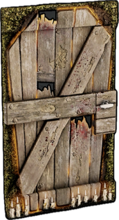 Entombed Wooden Door