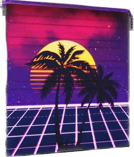 Retrowave Garage Door