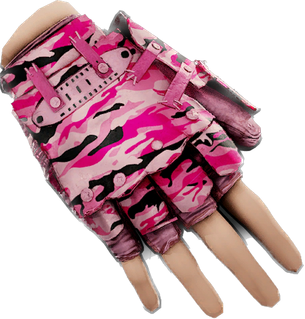 Pink Camo Roadsign Gloves