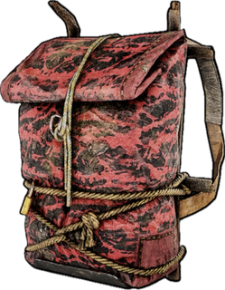 Red Tigerstripe Small Backpack