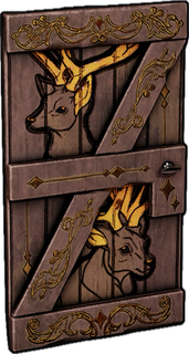 Reindeer Wooden Door