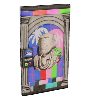 Vaporwave Sheet Metal Door