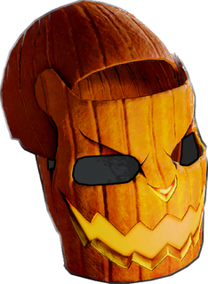 Evil Pumpkin Metal Facemask