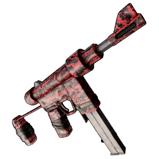 Red Tigerstripe Custom SMG