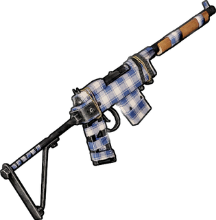 Blue Plaid - Semi-Automatic Rifle