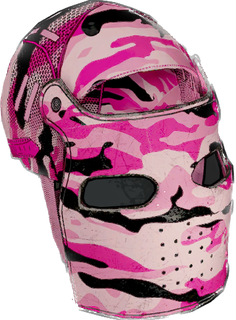 Pink Camo Metal Facemask