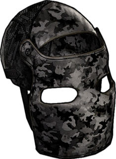 Dark Camo Metal Facemask