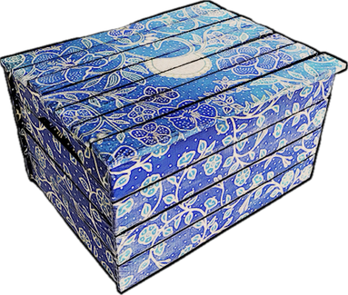 Batik Wood Storage Box