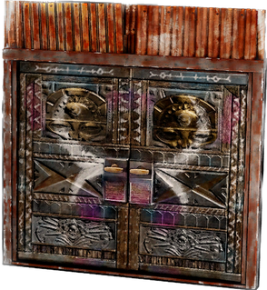 Tribal Sheet Metal Double Door