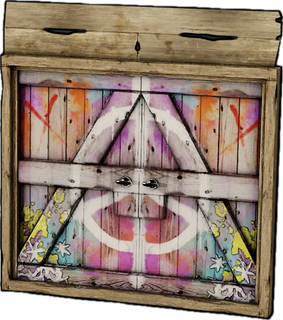 Peace Wooden Double Door