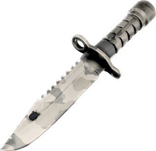 Winter Camo Combat Knife