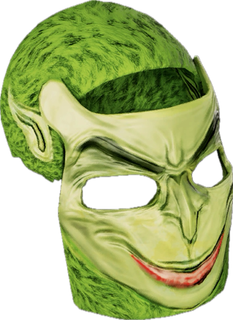 Festive Grouch Metal Facemask
