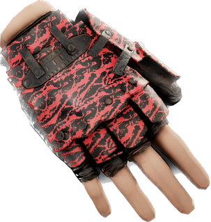 Red Tigerstripe Roadsign Gloves