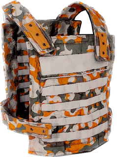 Orange Camo Metal Chestplate