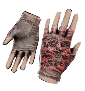 Red Tigerstripe Leather Gloves