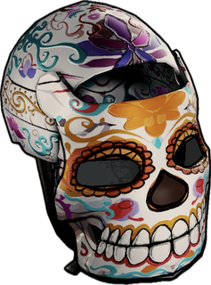 Blossoms & Bones Metal Facemask