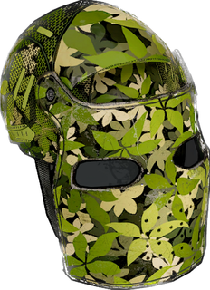 Leaf Camo Metal Facemask