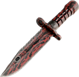 Red Tigerstripe Combat Knife
