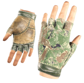 Forest Camo Leather Gloves