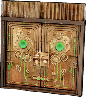 Steampunk Sheet Metal Double Door